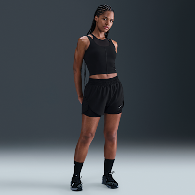 (取寄) ナイキ レディース ワン フィッティド ドライ-フィット クロップド タンク トップ Nike women One Fitted Dri-fit Cropped Tank Top Black/Dark Smoke Grey Nike One Fitted Women's Dri-FIT Cropped Tank Top. Nike.com